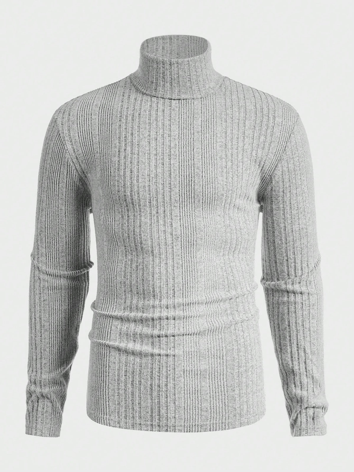 Mainfolk 3Pcs Men'S Casual Knit Turtleneck T-Shirts, Daily Wear