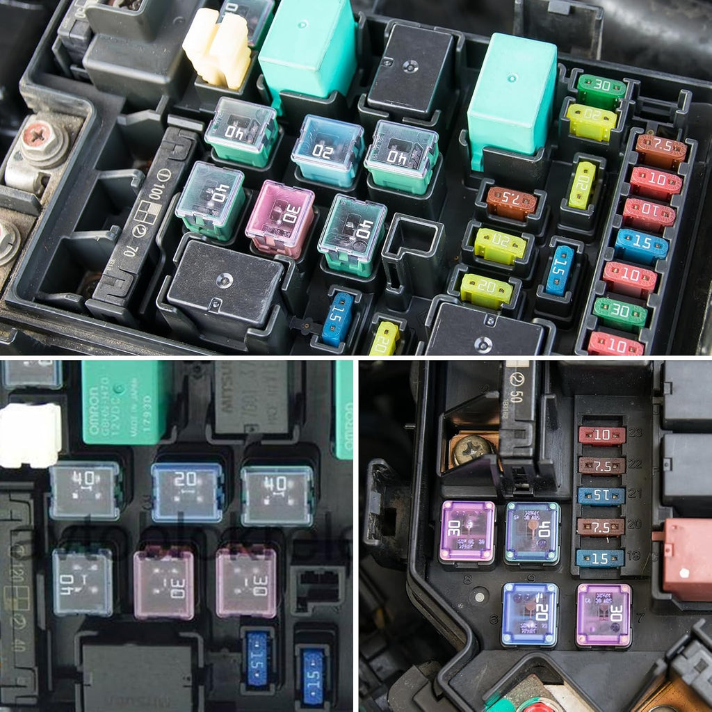 Car Fuse Assortment Kit, 292 Pcs Standard & Mini Blade Fuses, Tall/Std & Low Profile Jcase Box Shaped Fuses with Fuse Tester and Puller Fuses Automotive Assortment Kit for Trucks, Cars and SUV, Boat