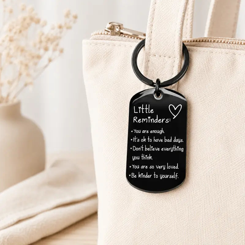 Empower Your Day with the Women's Minimalist 'You Are Enough' Keychain - A Thoughtful Unisex Fashion Accessory for Everyday Inspiration