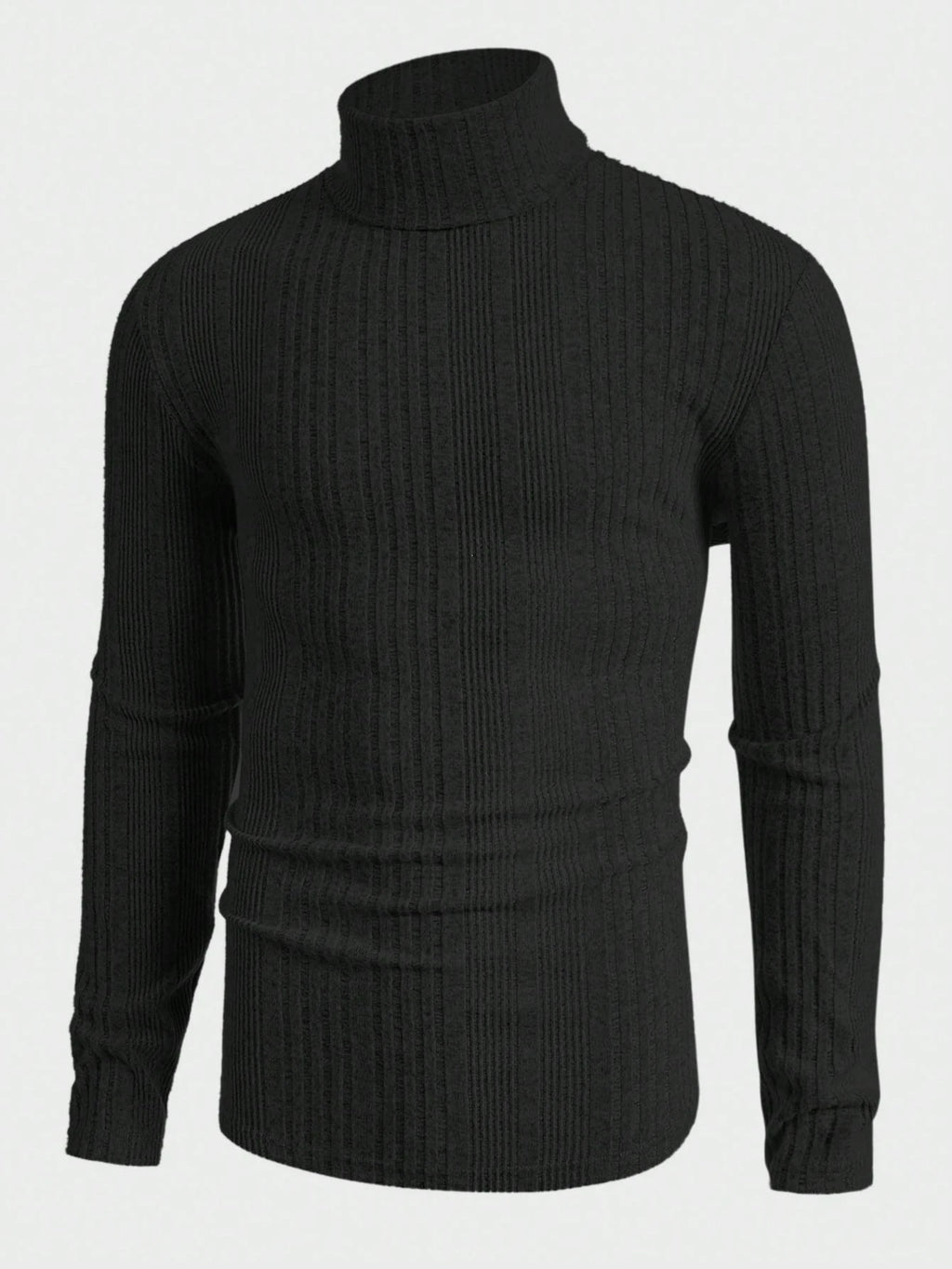Mainfolk 3Pcs Men'S Casual Knit Turtleneck T-Shirts, Daily Wear