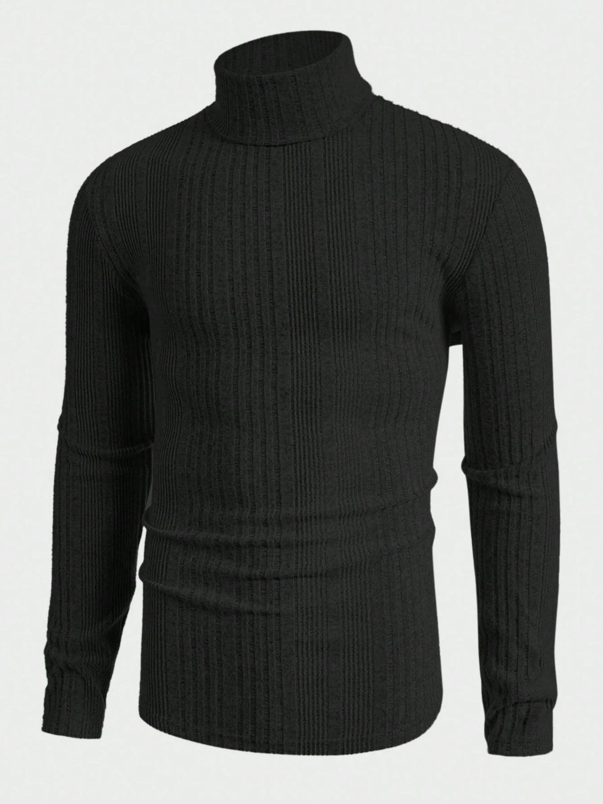 Mainfolk 3Pcs Men'S Casual Knit Turtleneck T-Shirts, Daily Wear