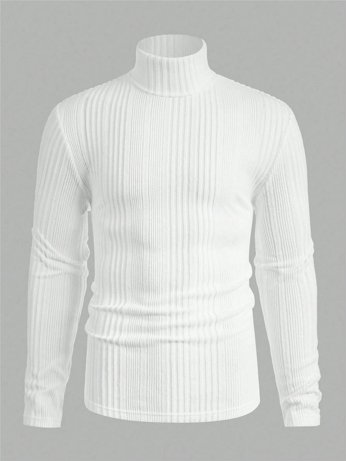 Mainfolk 3Pcs Men'S Casual Knit Turtleneck T-Shirts, Daily Wear