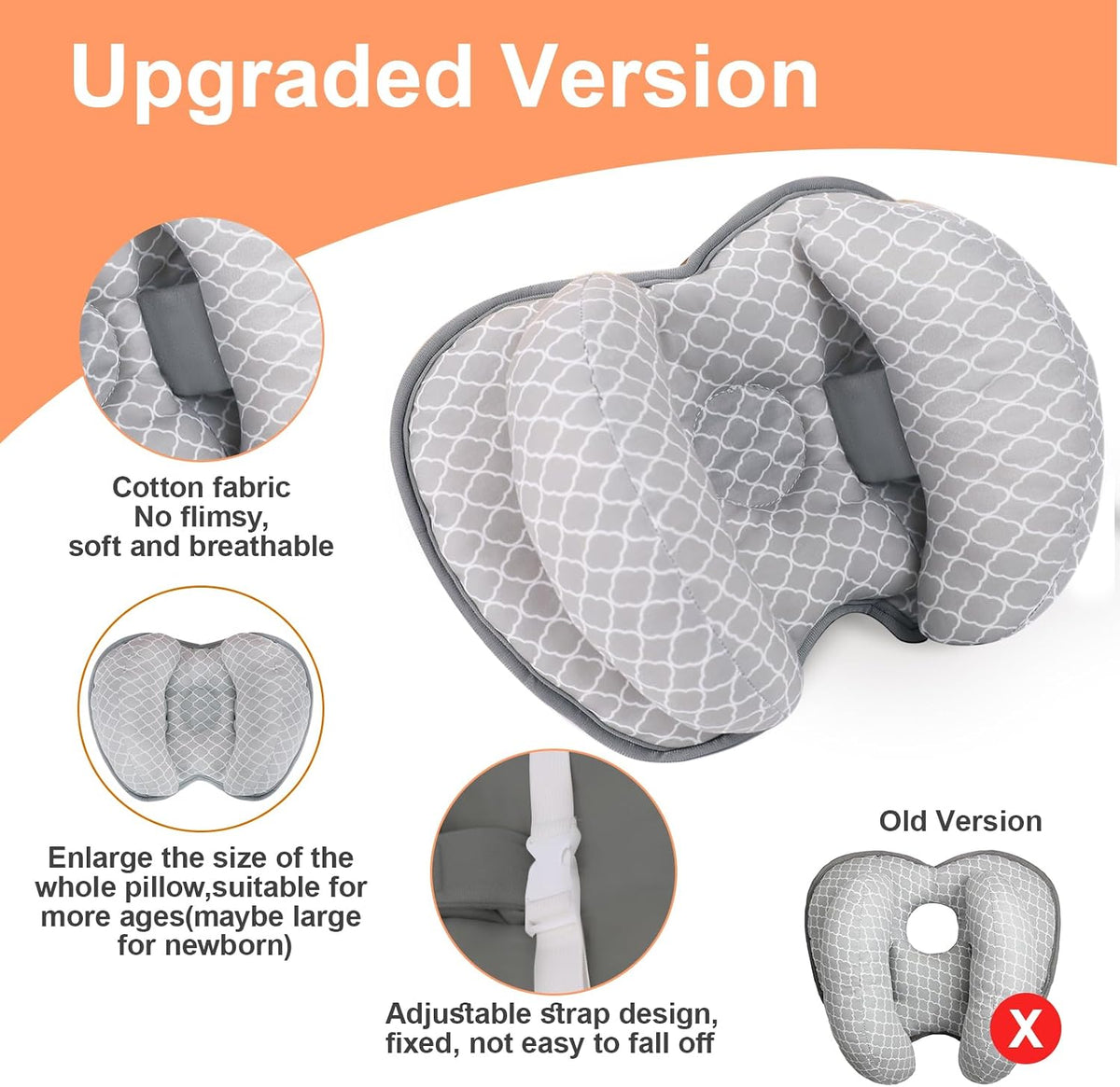 Baby Pillow for Newborn, Baby Neck Head Support Pillow