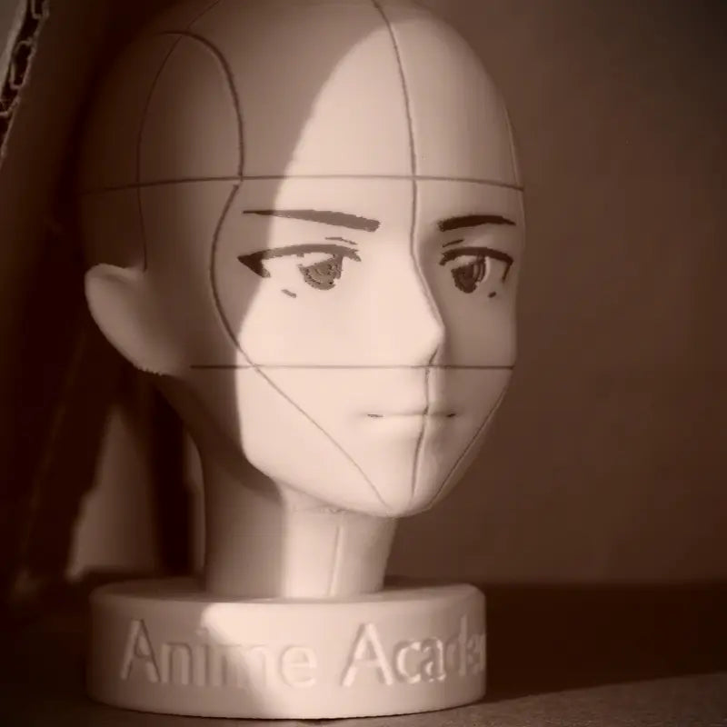Anime Academy - Head Reference Models - Set of 2 Detailed Heads for Artistic Reference Angles and Lighting