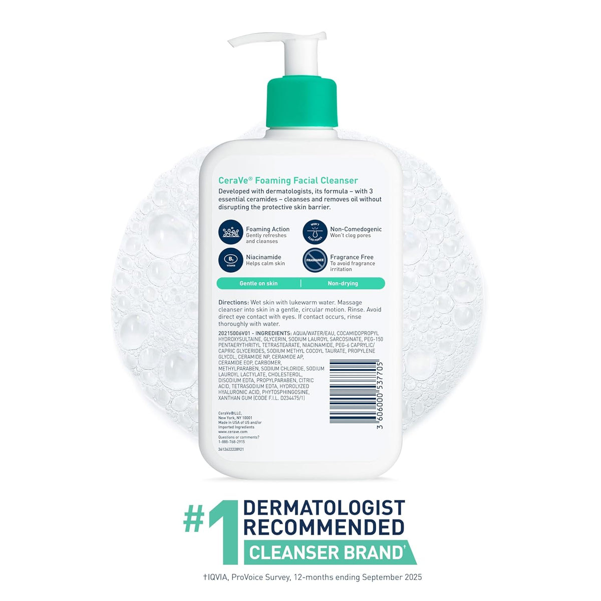 Foaming Facial Cleanser, Gentle Cleanser for Oily Skin, 19Oz