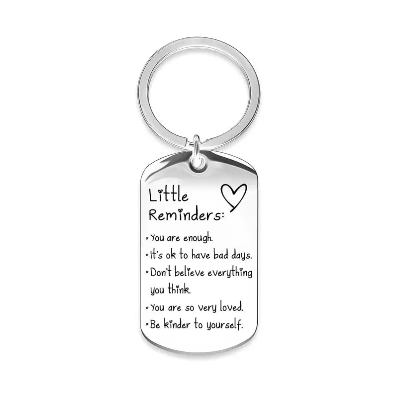 Empower Your Day with the Women's Minimalist 'You Are Enough' Keychain - A Thoughtful Unisex Fashion Accessory for Everyday Inspiration