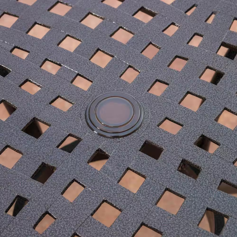 Phoenix Hammered Bronze round Aluminum Outdoor Patio Dining Table