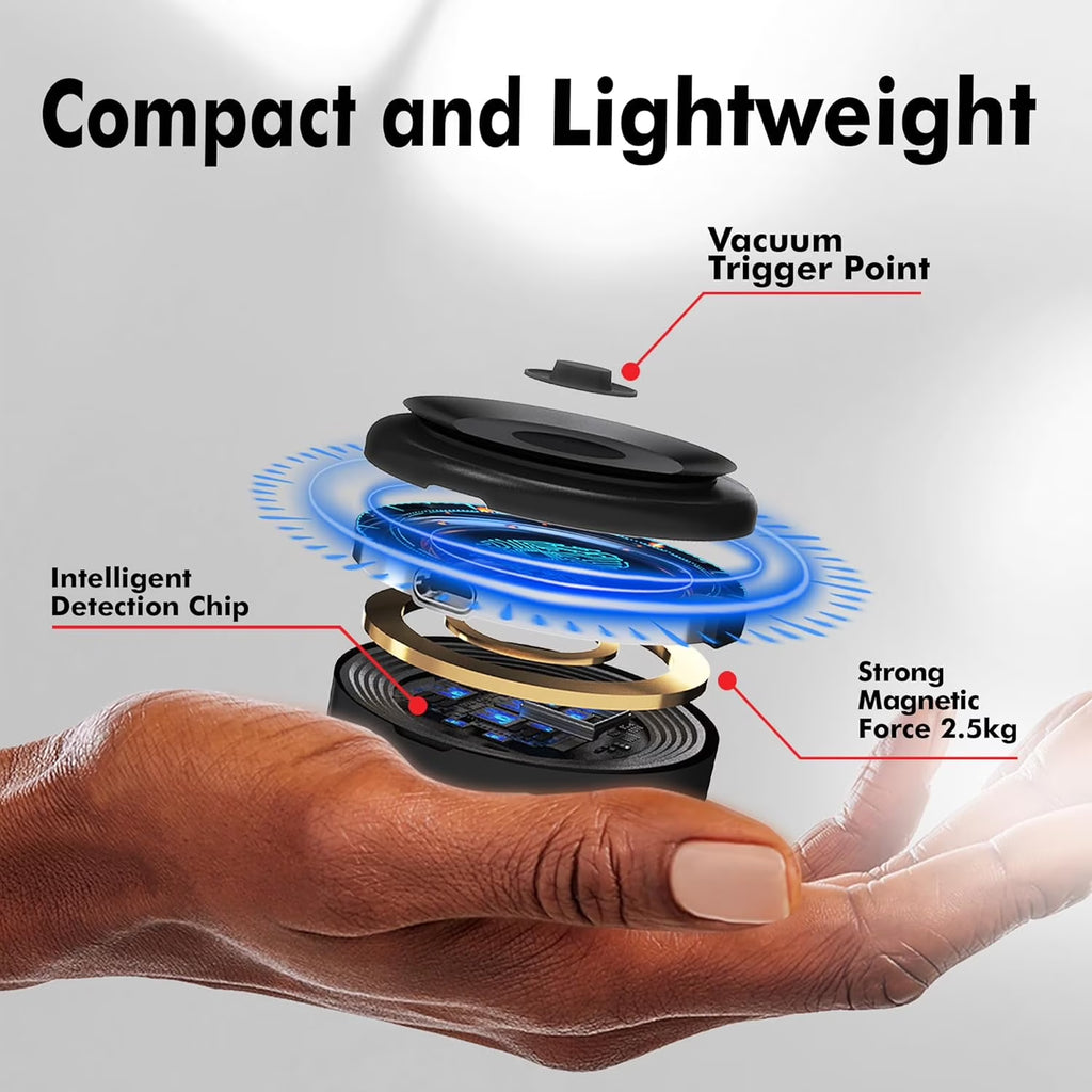 Magnetic Suction Phone Mount, Magnetic Car Suction Cup Holder for Car/Gym/Mirror/All Smooth Surface, Vacuum Magnetic Suction Cup Phone Mount Compatible with Magsafe Iphone 12/13/14/15/16