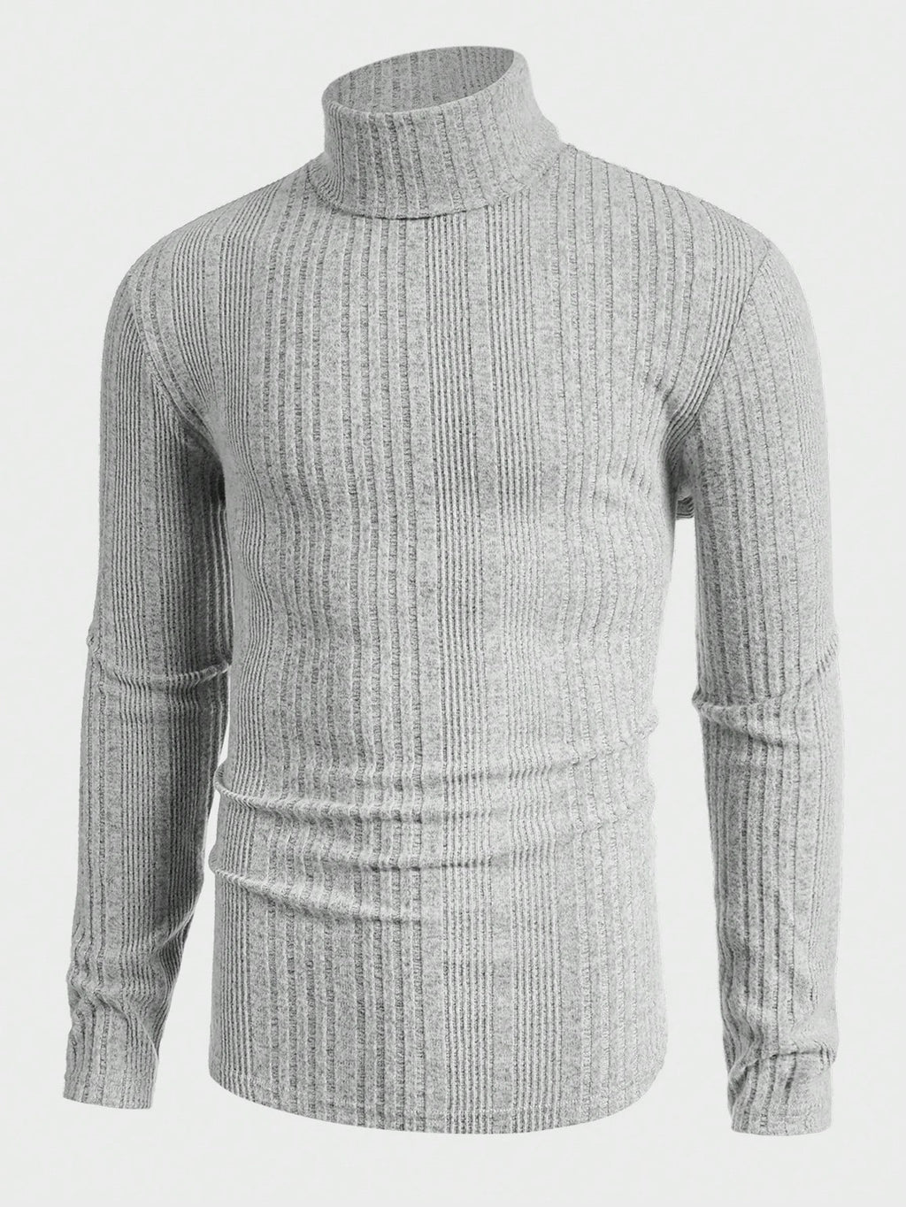 Mainfolk 3Pcs Men'S Casual Knit Turtleneck T-Shirts, Daily Wear