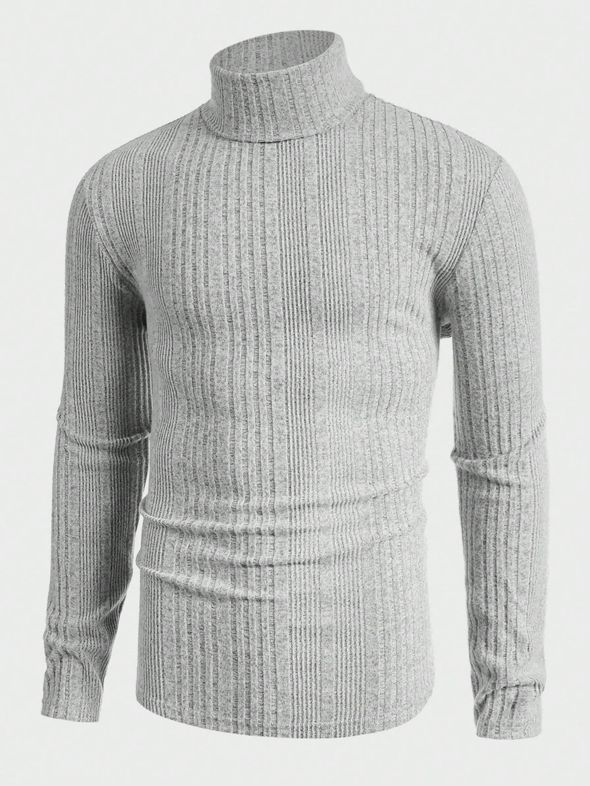 Mainfolk 3Pcs Men'S Casual Knit Turtleneck T-Shirts, Daily Wear