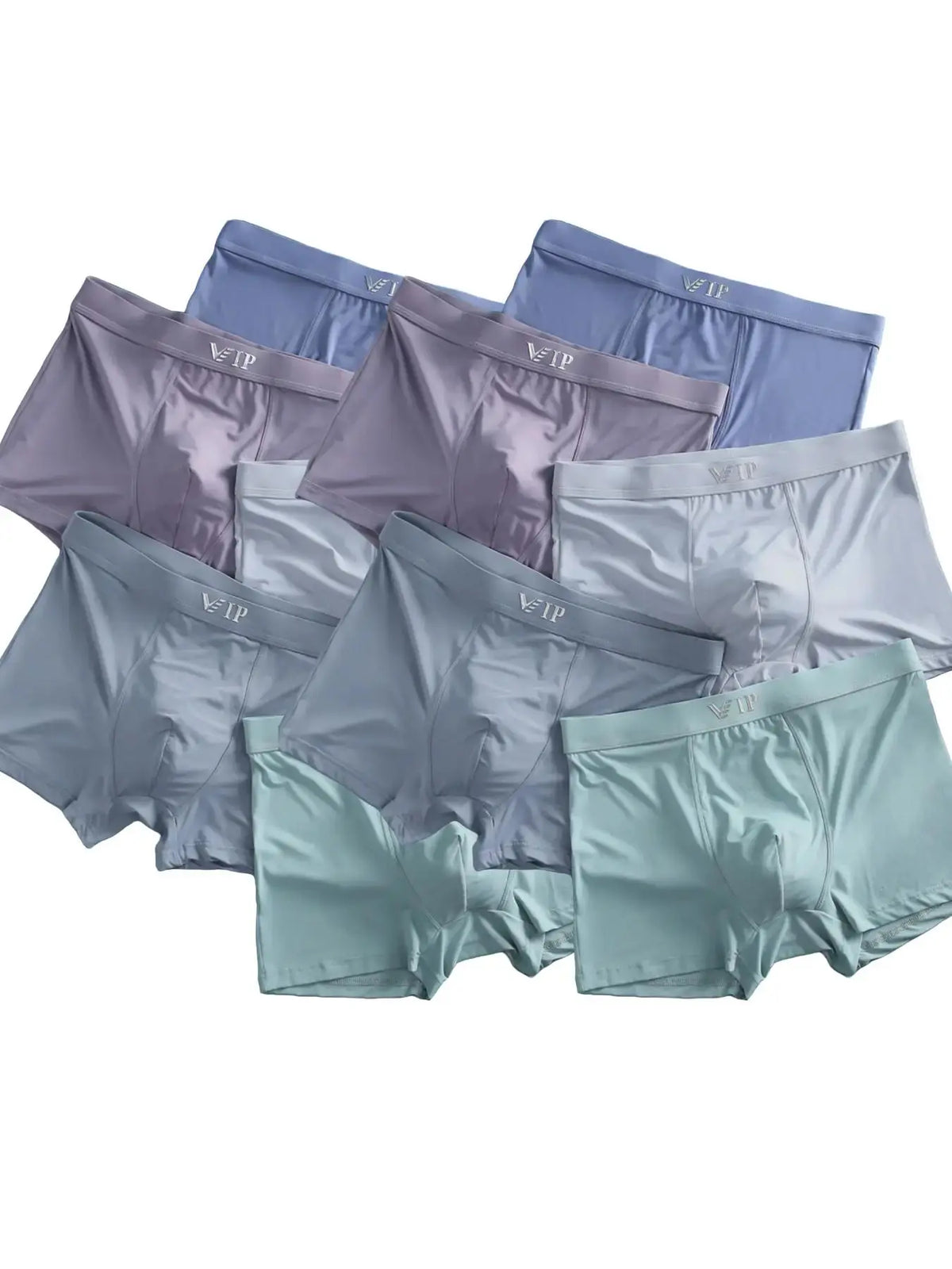 Men'S "VIP" Letter Solid Breathable Boxer Briefs, Regular Fit Casual Panties, Fashion Comfortable Underwear Set, Summer Outfits 2024