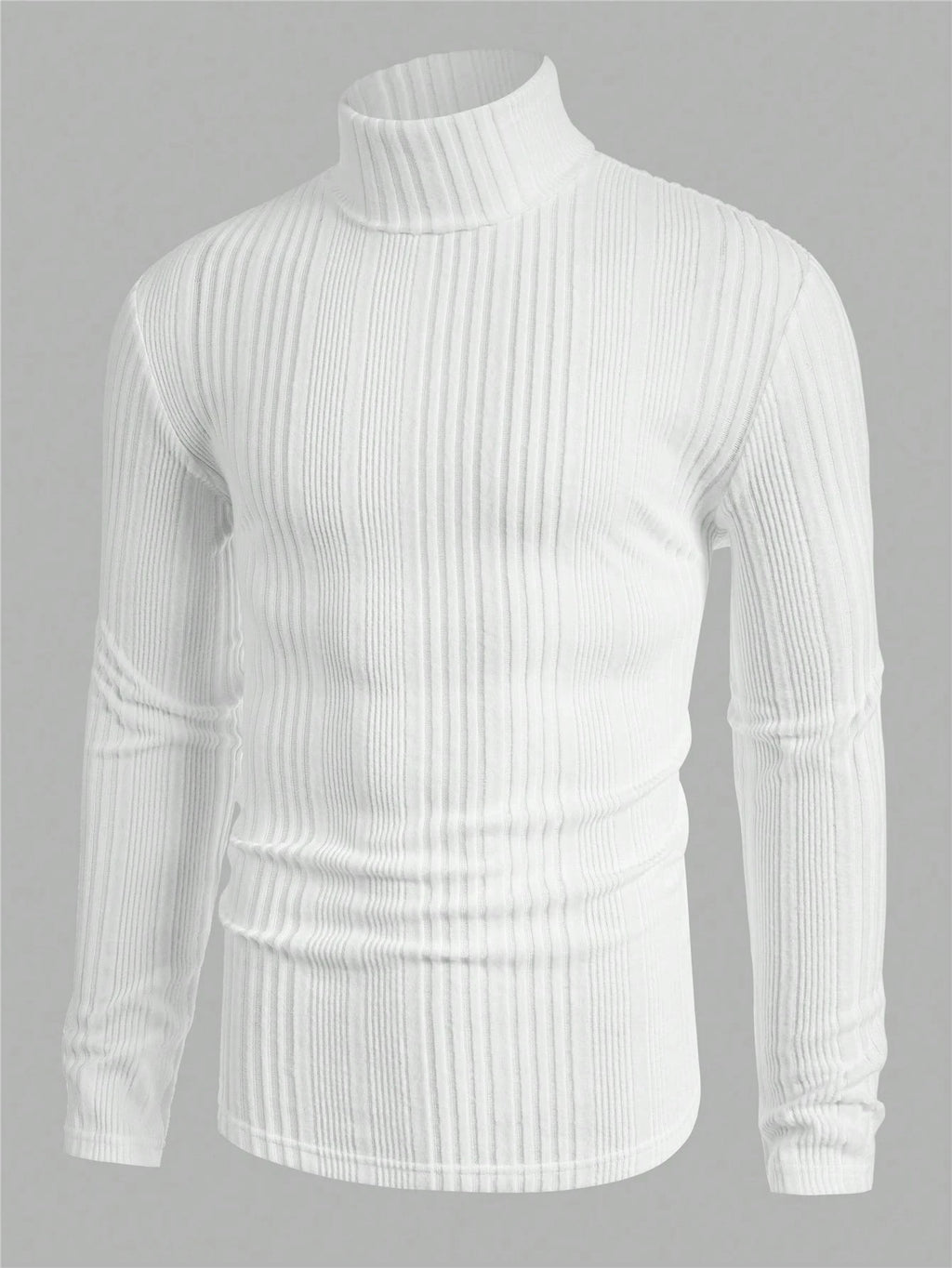 Mainfolk 3Pcs Men'S Casual Knit Turtleneck T-Shirts, Daily Wear