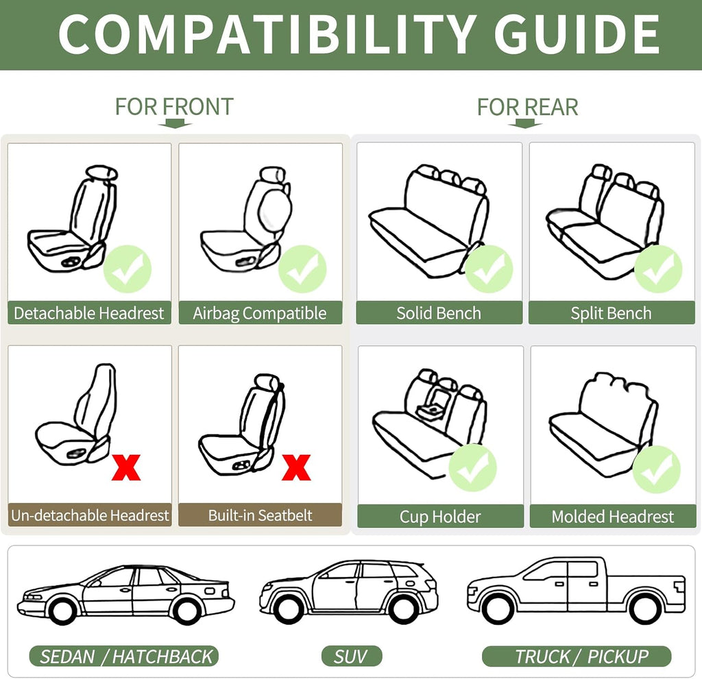 Elevate Your Ride with Luxurious Beige Faux Leather Car Seat Covers - Breathable, Waterproof, and Universal Fit for SUVs, Sedans, and Trucks