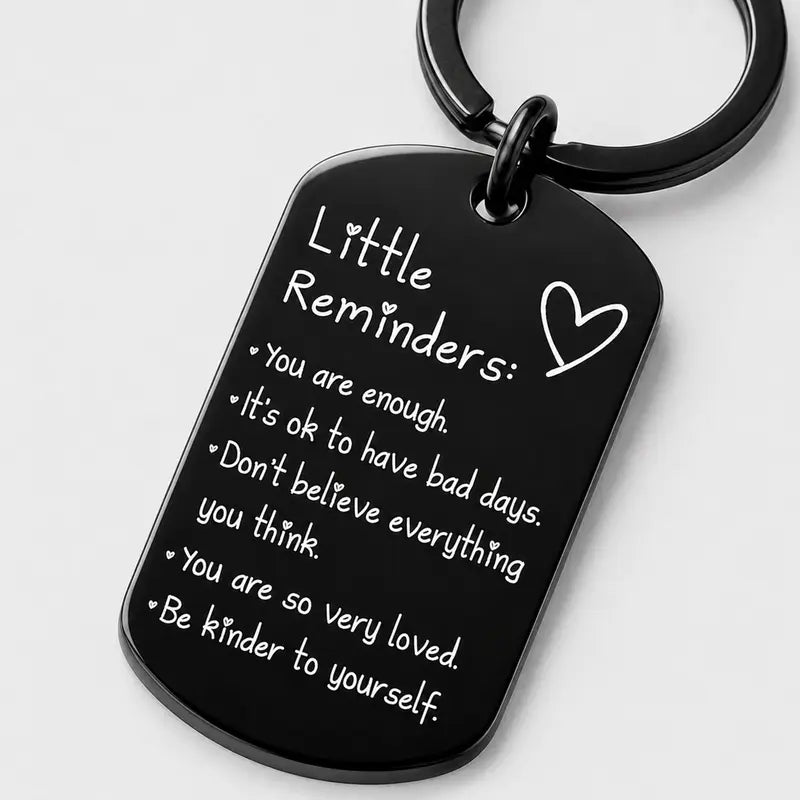 Empower Your Day with the Women's Minimalist 'You Are Enough' Keychain - A Thoughtful Unisex Fashion Accessory for Everyday Inspiration