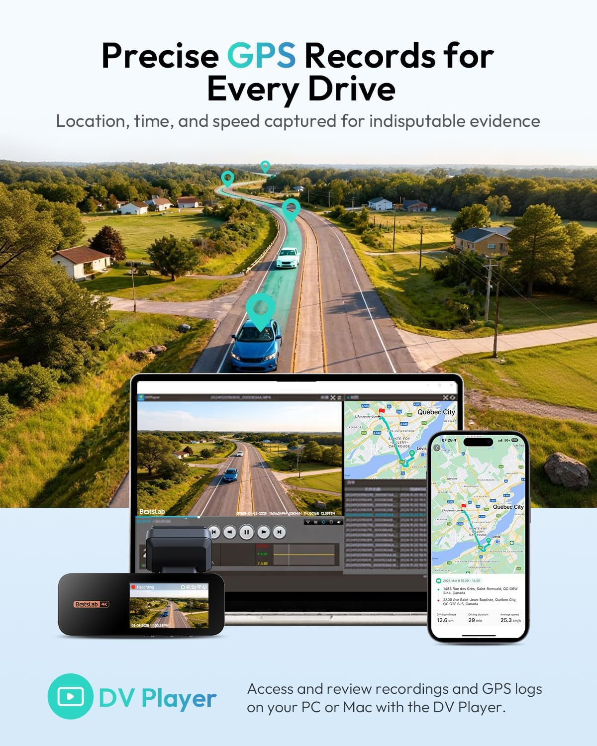G980H 4K STARVIS Dash Cam Front and Rear, 64GB Card[2026 Upgraded]