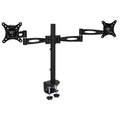 Full Motion Dual Computer Monitor Desk Mount for Screens up to 27 In.