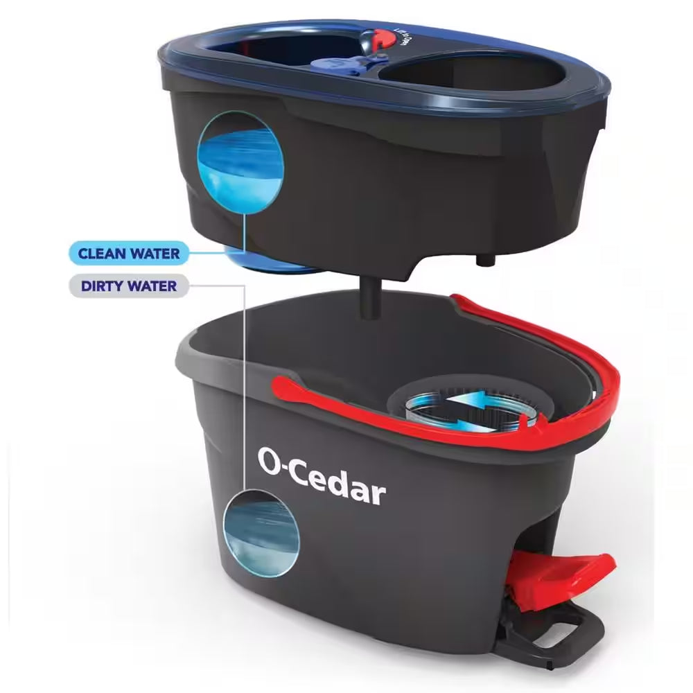 Rinseclean Deep Clean Microfiber Spin Mop, Clean with Clean Water (The Home Depot Exclusive)