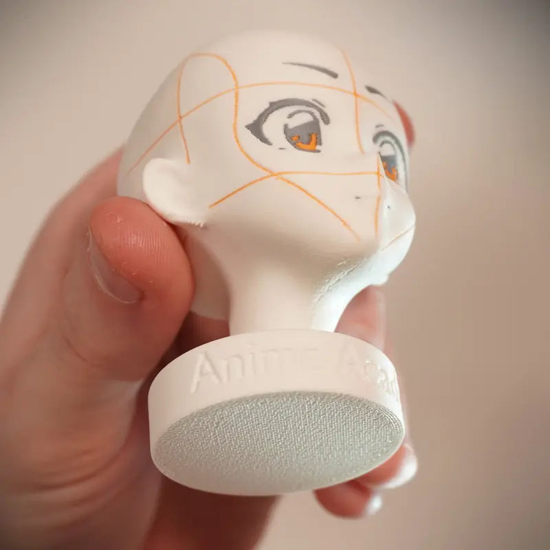 Anime Academy - Head Reference Models - Set of 2 Detailed Heads for Artistic Reference Angles and Lighting