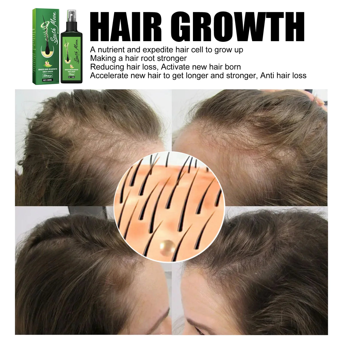 South Moon Hair Nourishing Spray Hair Strengthening anti Hair Fall Hair Dense Hair Moisturizing Hydrating Scalp Conditioner