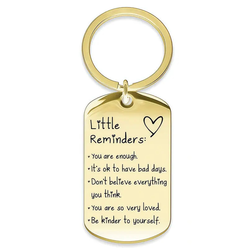 Empower Your Day with the Women's Minimalist 'You Are Enough' Keychain - A Thoughtful Unisex Fashion Accessory for Everyday Inspiration