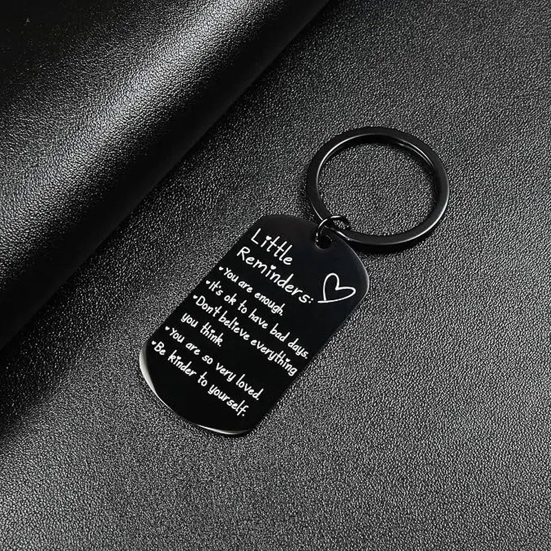Empower Your Day with the Women's Minimalist 'You Are Enough' Keychain - A Thoughtful Unisex Fashion Accessory for Everyday Inspiration