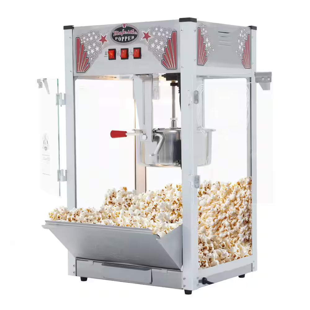 Commercial 16 Oz. Majestic Silver Countertop Popcorn Machine