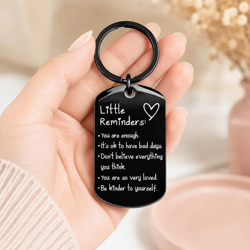 Empower Your Day with the Women's Minimalist 'You Are Enough' Keychain - A Thoughtful Unisex Fashion Accessory for Everyday Inspiration