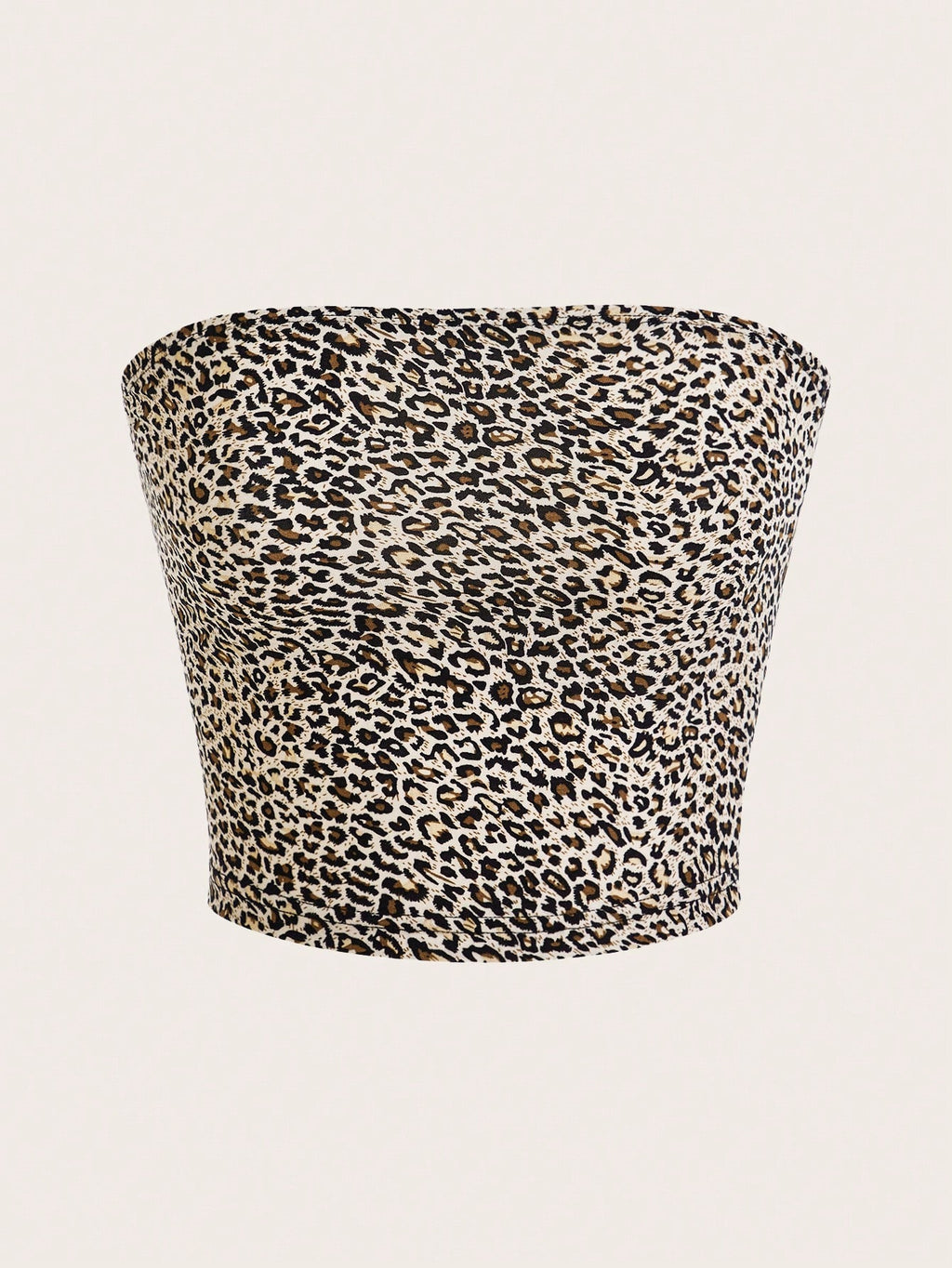 Ezwear Leopard Print Cropped Casual Fitted Tank Top for Women, Suitable for Summer