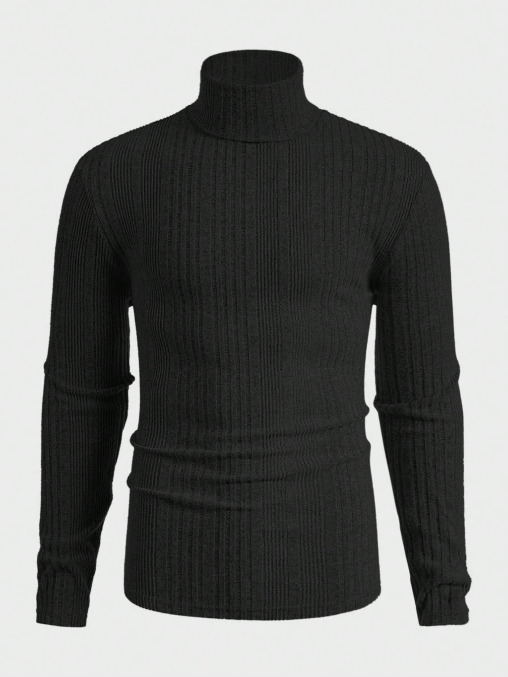 Mainfolk 3Pcs Men'S Casual Knit Turtleneck T-Shirts, Daily Wear