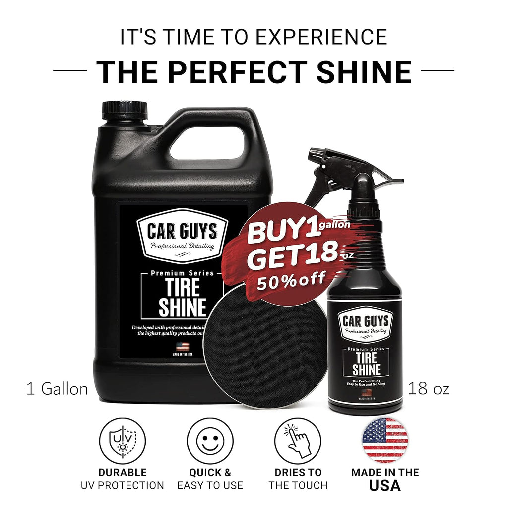 Tire Shine Spray Bundle - Buy 1 Gallon Tire Shine Spray and Get Half off 18Oz Tire Shine Spray!